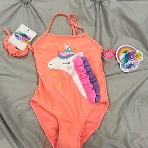 BNWT 3T bmagical by between Swimsuit & Scrunchie